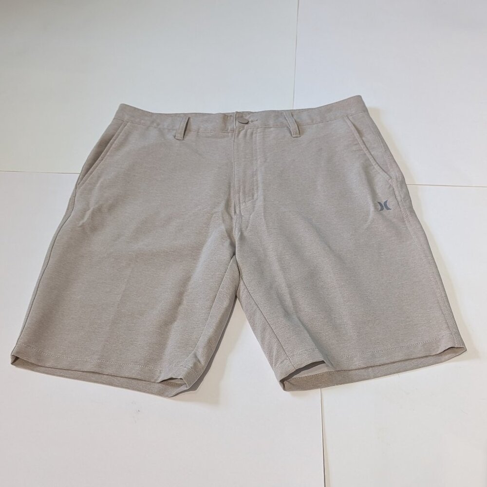 Men's Hurley 4-Way Stretch Walking Shorts, Beige, Size 32